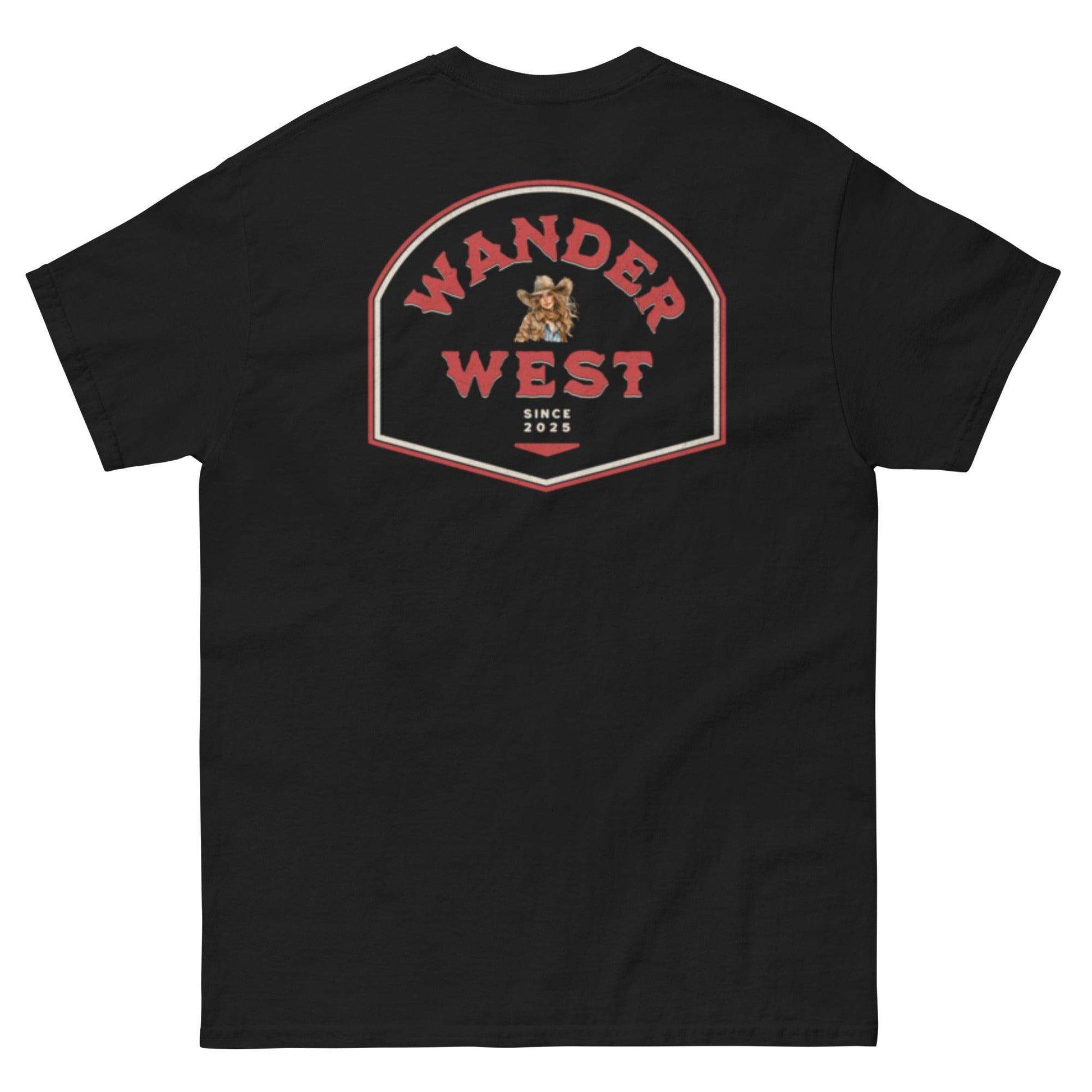 Bold, timeless, and rooted in heritage. The Western Crest Tee is a strong nod to western tradition, carrying the WanderWest emblem with confidence. The Western Crest Tee in black delivers a clean, striking look that never dates. Made from 100% cotton, the Western Crest Tee features a structured unisex fit with sharp ed