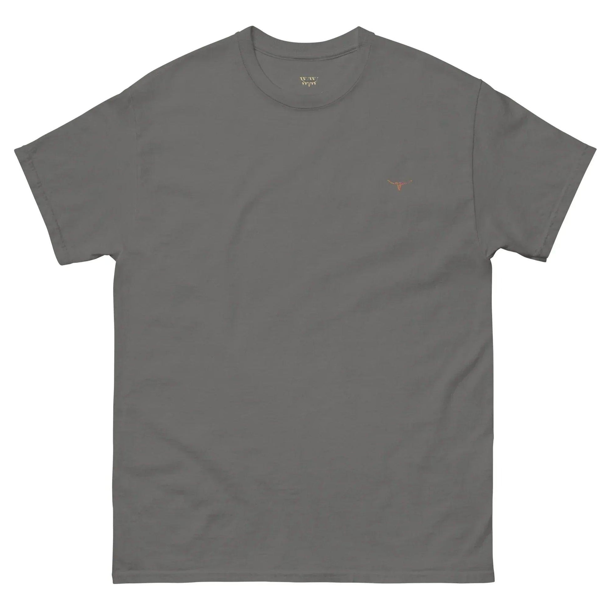 Longhorn Bull Skull Smokehouse Tee – Charcoal - WanderWest